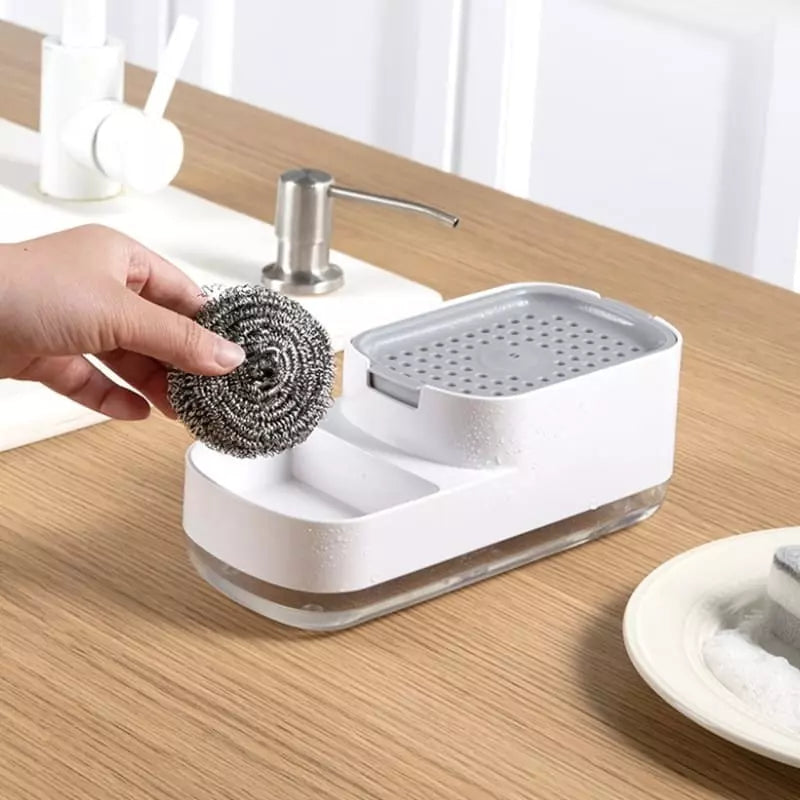 Dispenser de Detergente e Porta Esponja de Pia Casa & Coza