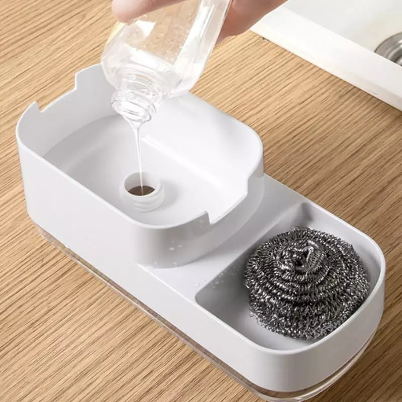 Dispenser de Detergente e Porta Esponja de Pia Casa & Coza