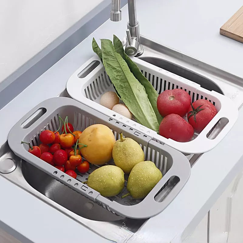 Escorredor de Alimentos Cesto de Drenagem Expansível Casa & Coza