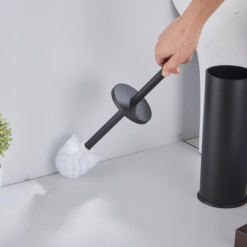 Escova Sanitária para Banheiro com Suporte Alumínio Premium Casa & Coza