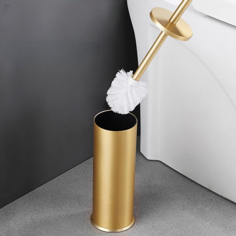 Escova Sanitária para Banheiro com Suporte Alumínio Premium Casa & Coza