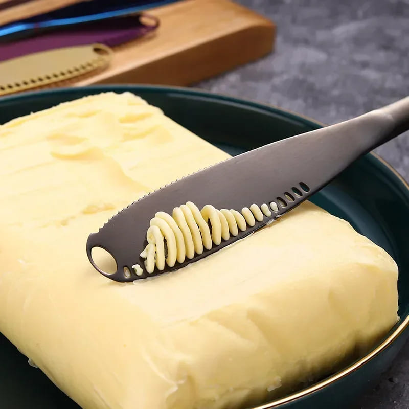 Espátula de Inox para Manteiga Faca Serrilhada Casa & Coza