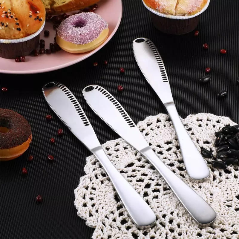 Espátula de Inox para Manteiga Faca Serrilhada Casa & Coza