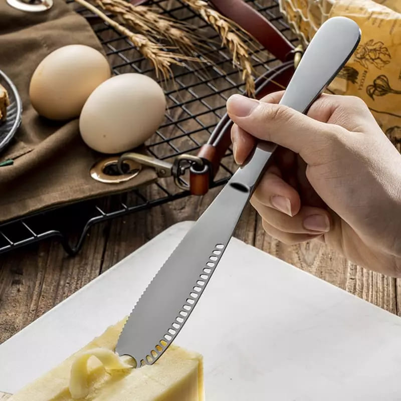 Espátula de Inox para Manteiga Faca Serrilhada Casa & Coza