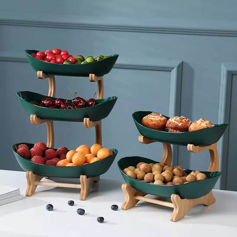 Fruteira de Mesa Cesta de Fruta Bambu Casa & Coza