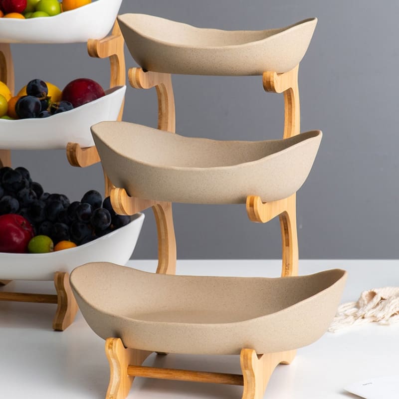 Fruteira de Mesa Cesta de Fruta Bambu Casa & Coza