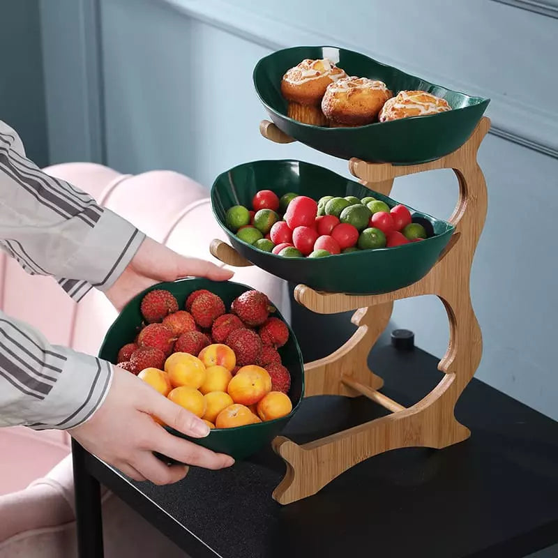 Fruteira de Mesa Cesta de Fruta Bambu Casa & Coza