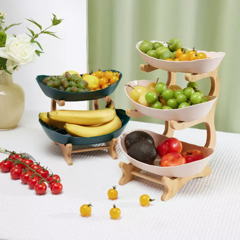 Fruteira de Mesa Cesta de Fruta Bambu Casa & Coza
