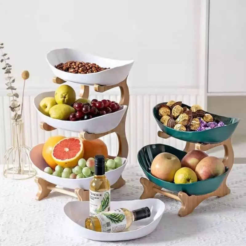 Fruteira de Mesa Cesta de Fruta Bambu Casa & Coza