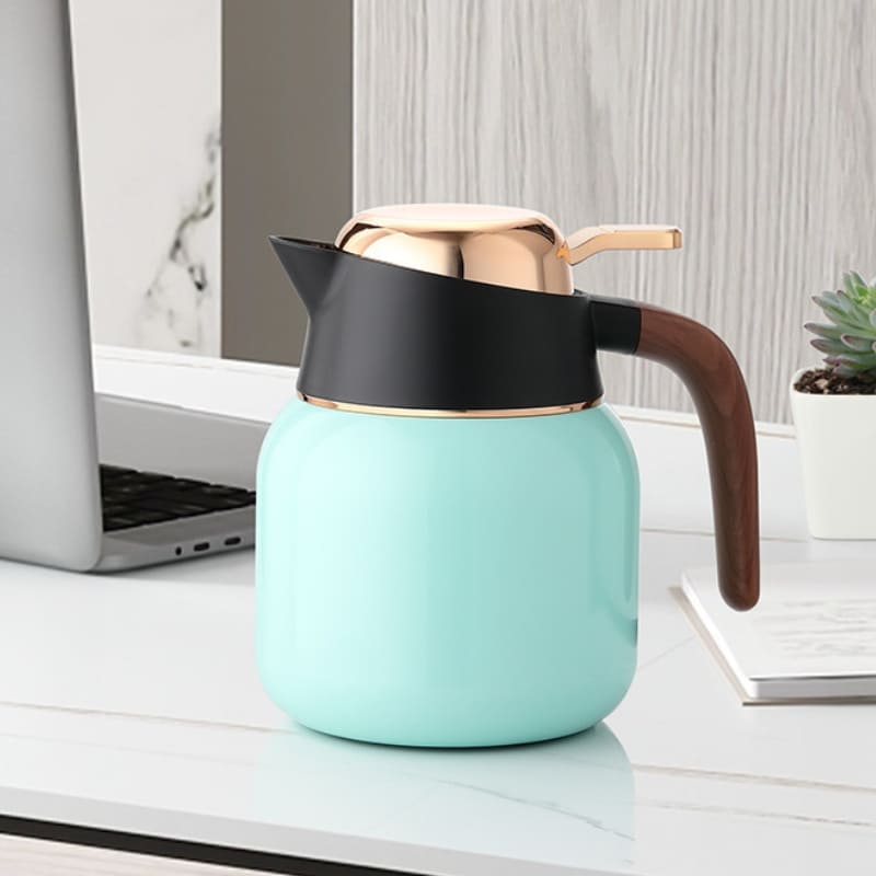 Garrafa Térmica para Café Chá de Inox e Cerâmica 1000ml Casa & Coza