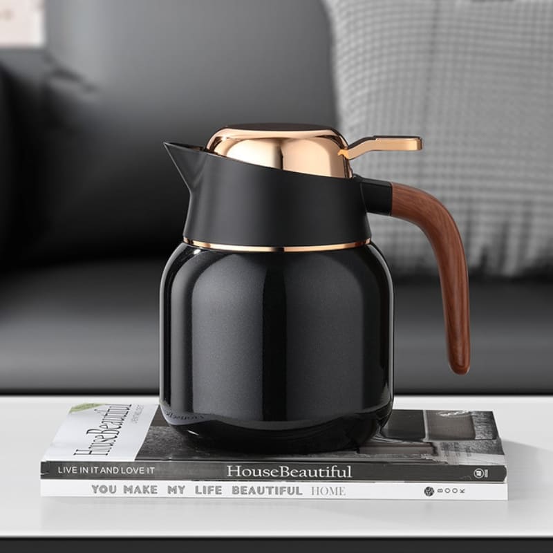 Garrafa Térmica para Café Chá de Inox e Cerâmica 1000ml Casa & Coza