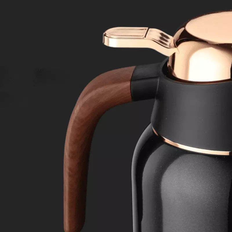 Garrafa Térmica para Café Chá de Inox e Cerâmica 1000ml Casa & Coza