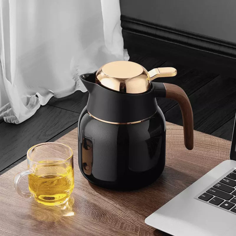Garrafa Térmica para Café Chá de Inox e Cerâmica 1000ml Casa & Coza