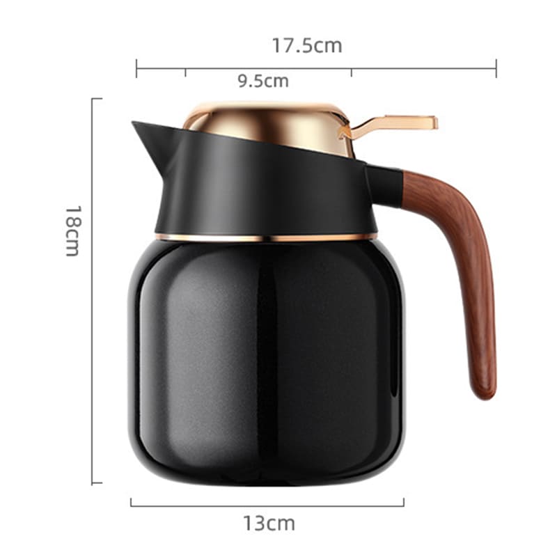 Garrafa Térmica para Café Chá de Inox e Cerâmica 1000ml Casa & Coza