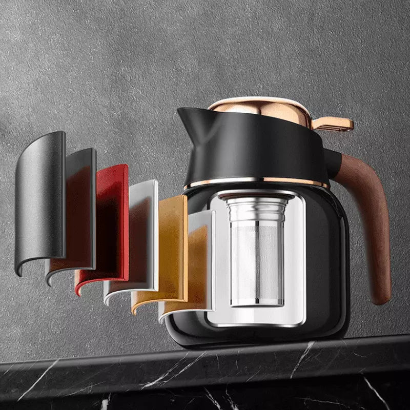 Garrafa Térmica para Café Chá de Inox e Cerâmica 1000ml Casa & Coza