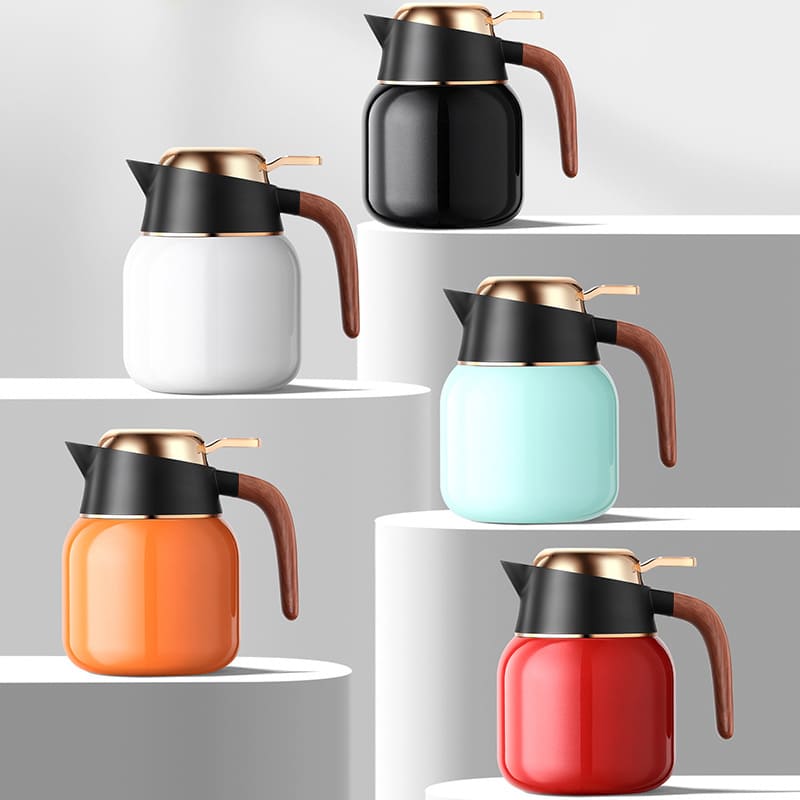 Garrafa Térmica para Café Chá de Inox e Cerâmica 1000ml Casa & Coza