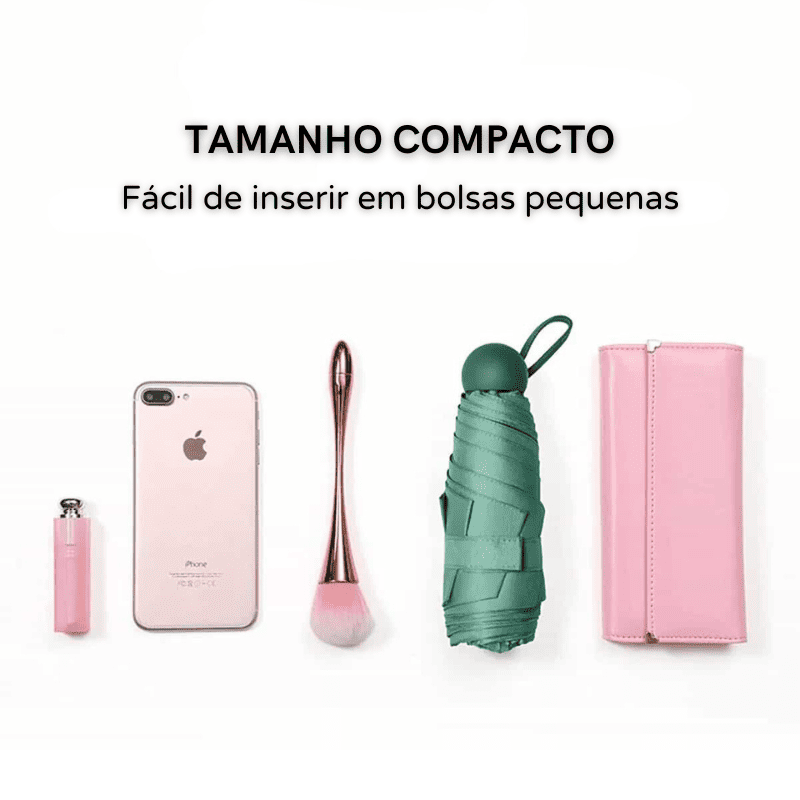 Guarda-chuva Mini Pocket Resistente Proteção UV Casa & Coza