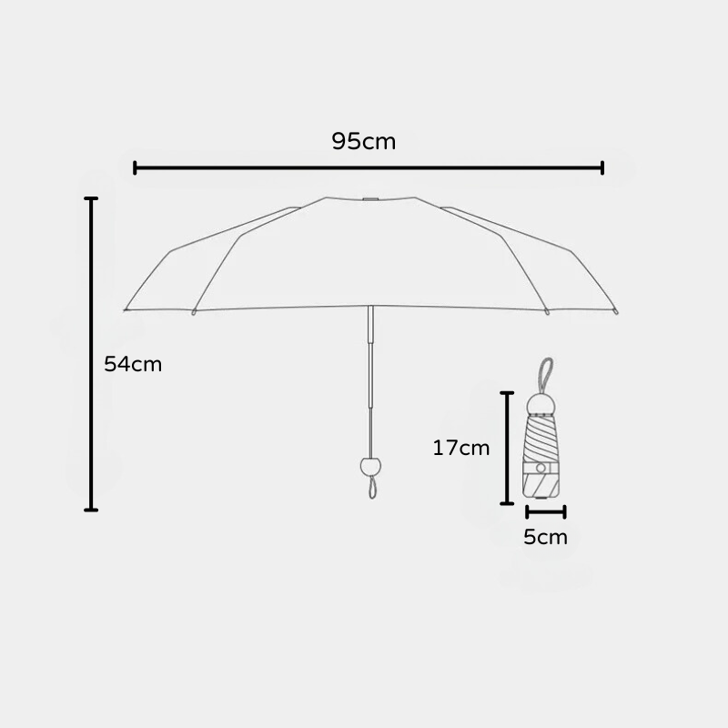 Guarda-chuva Mini Pocket Resistente Proteção UV Casa & Coza