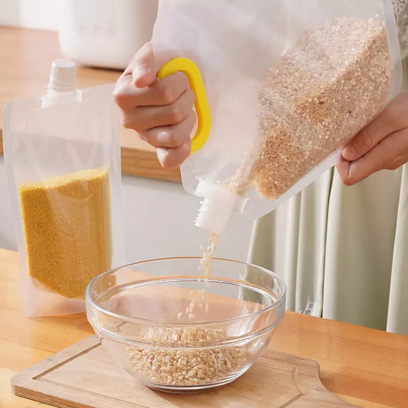 Kit 10 Sacos de Armazenamento Dispenser de Alimentos Casa & Coza
