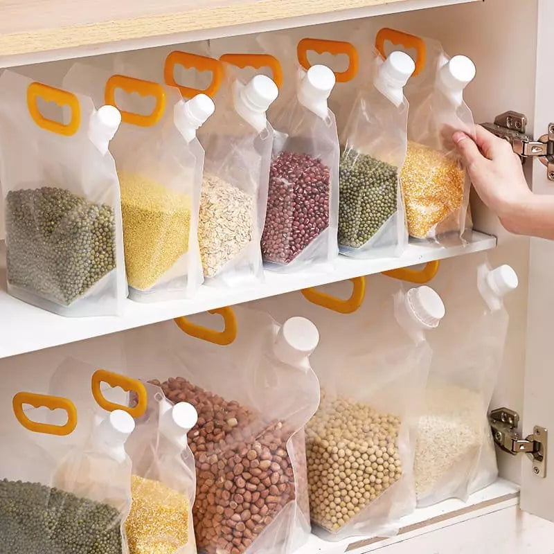 Kit 10 Sacos de Armazenamento Dispenser de Alimentos Casa & Coza