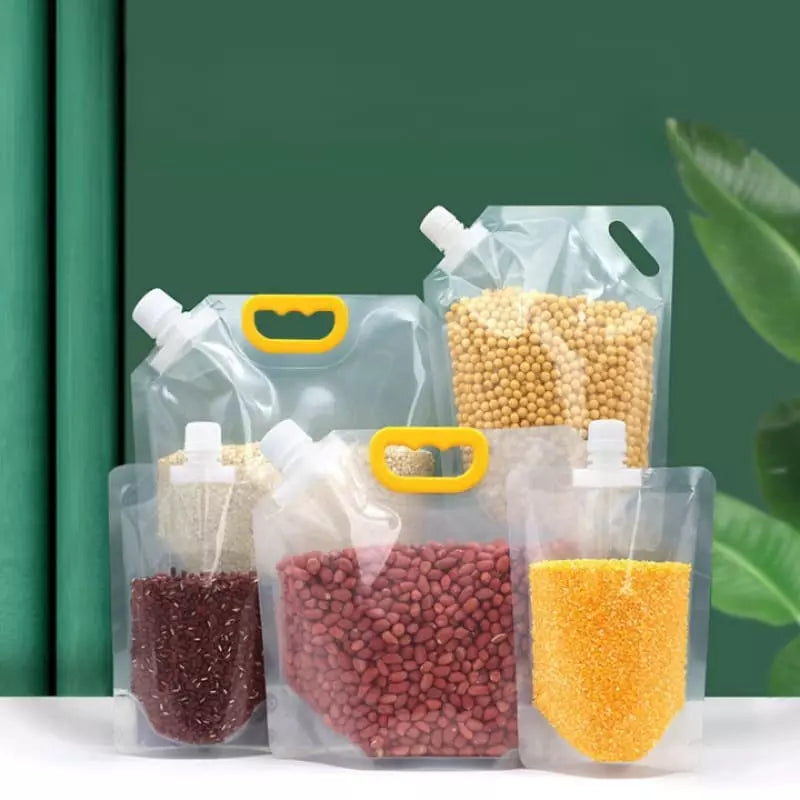 Kit 10 Sacos de Armazenamento Dispenser de Alimentos Casa & Coza