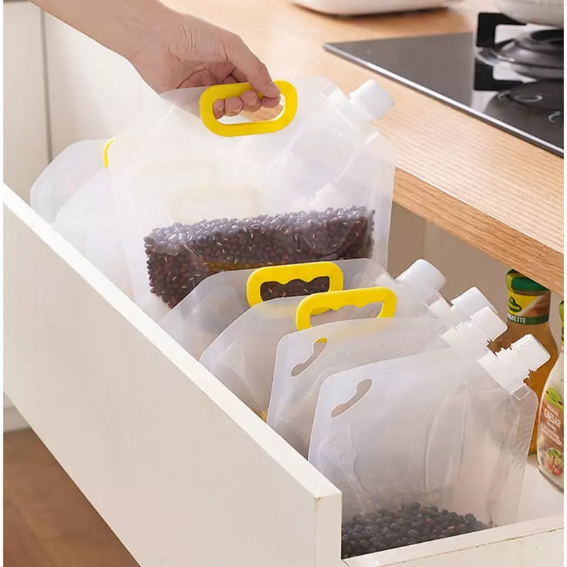 Kit 10 Sacos de Armazenamento Dispenser de Alimentos Casa & Coza