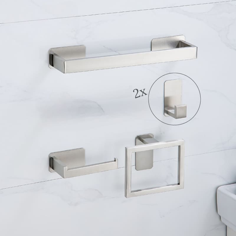 Kit Acessórios para Banheiro Inox 5 Peças Casa & Coza