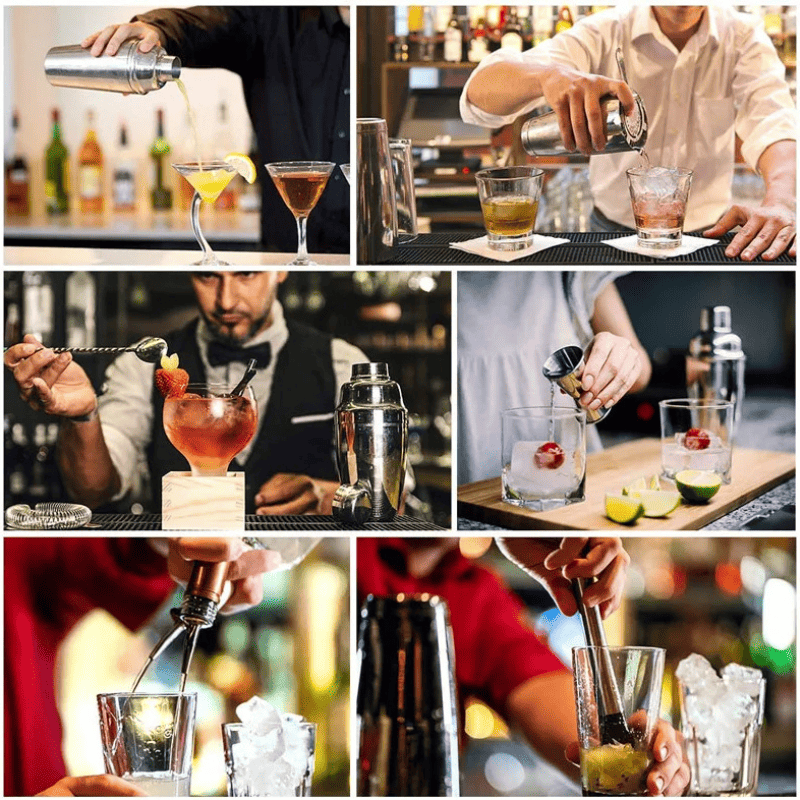Kit Coqueteleira Inox Drinks Cocktails Bar em Casa Casa & Coza