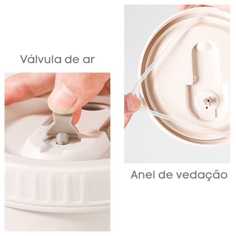 Kit Marmita Térmica Inox Lancheira Térmica Casa & Coza