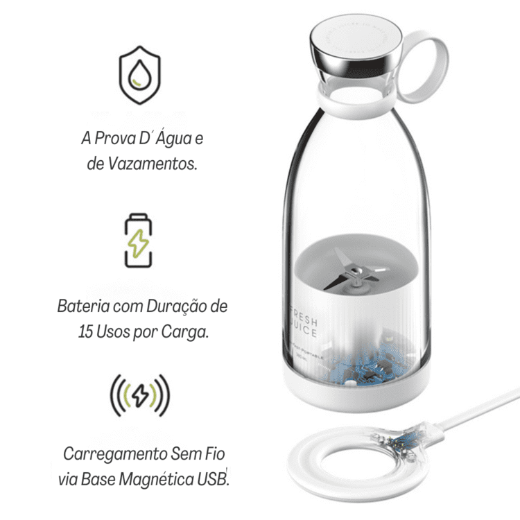 Liquidificador Portátil e Mixer Sem Fio Casa & Coza