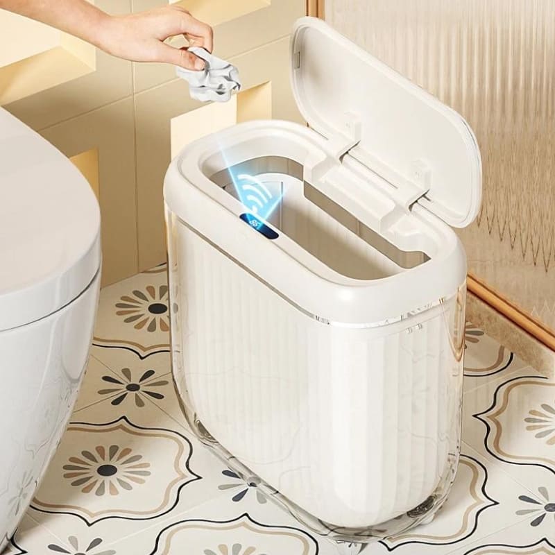 Lixeira para Banheiro e Cozinha Acrílico Automática Sensor Casa & Coza