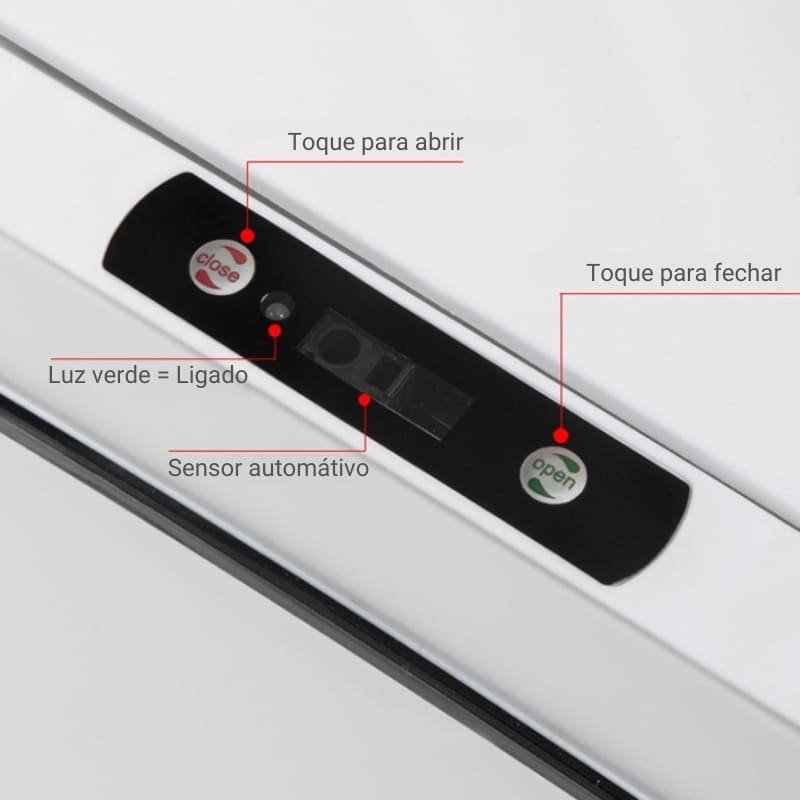 Lixeira para Banheiro e Cozinha Automática com Sensor 15L Casa & Coza