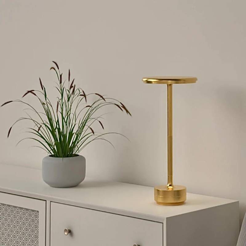 Luminária de Mesa LED Sem Fio Metal Recarregável Casa & Coza