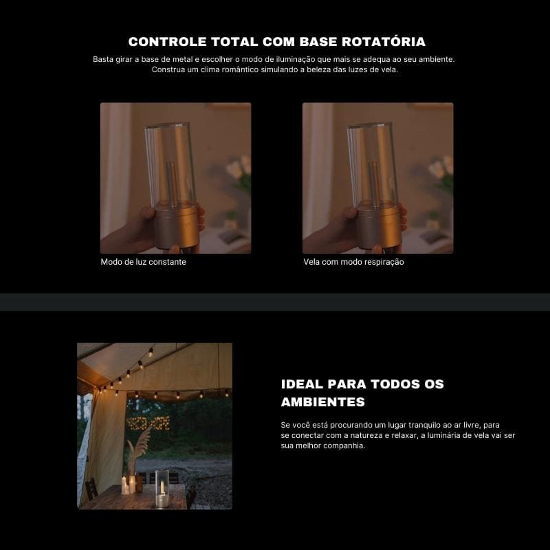 Luminária de Mesa Decorativa Portátil de Led Casa & Coza