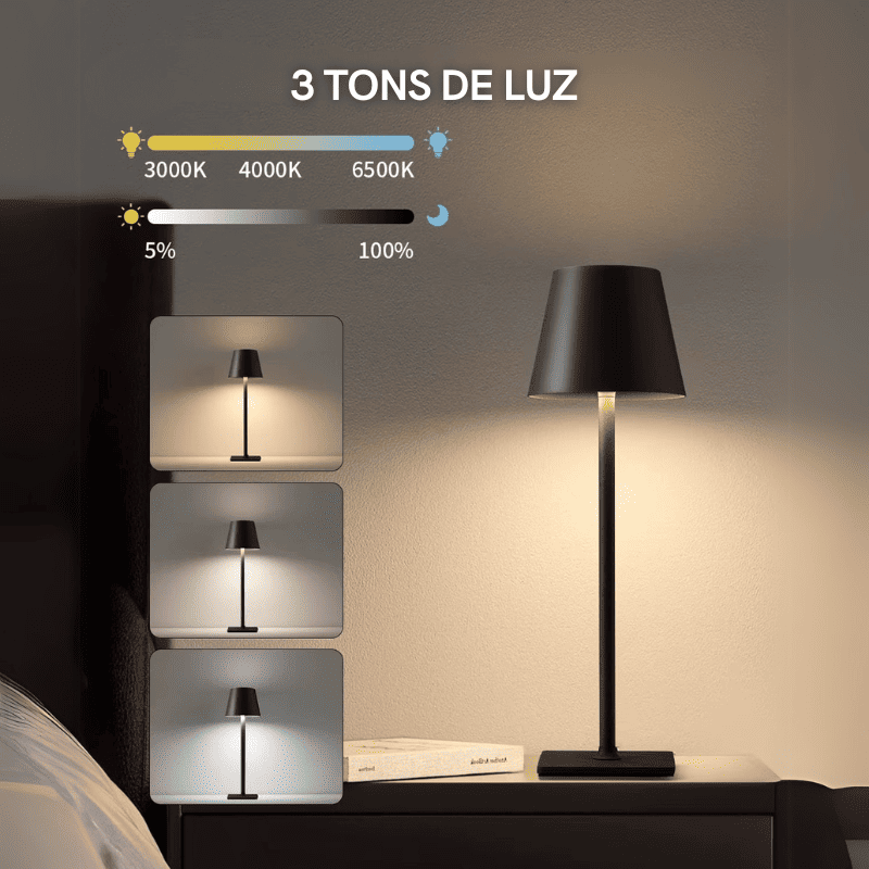 Luminária de Mesa LED Abajur Quarto Sala Portátil Casa & Coza