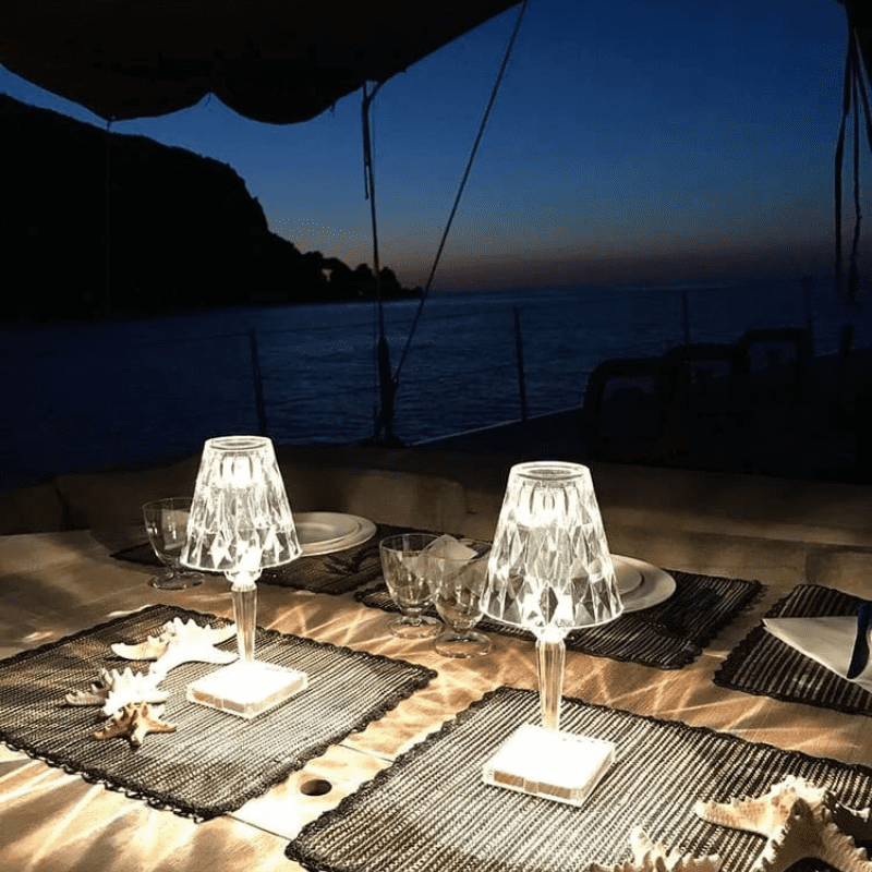 Luminária de Mesa LED Diamante USB 3 em 1 Sem Fio Casa & Coza