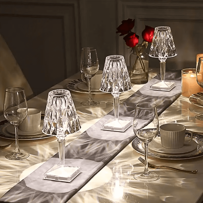 Luminária de Mesa LED Diamante USB 3 em 1 Sem Fio Casa & Coza