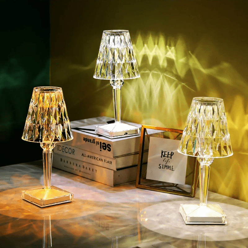 Luminária de Mesa LED Diamante USB 3 em 1 Sem Fio Casa & Coza