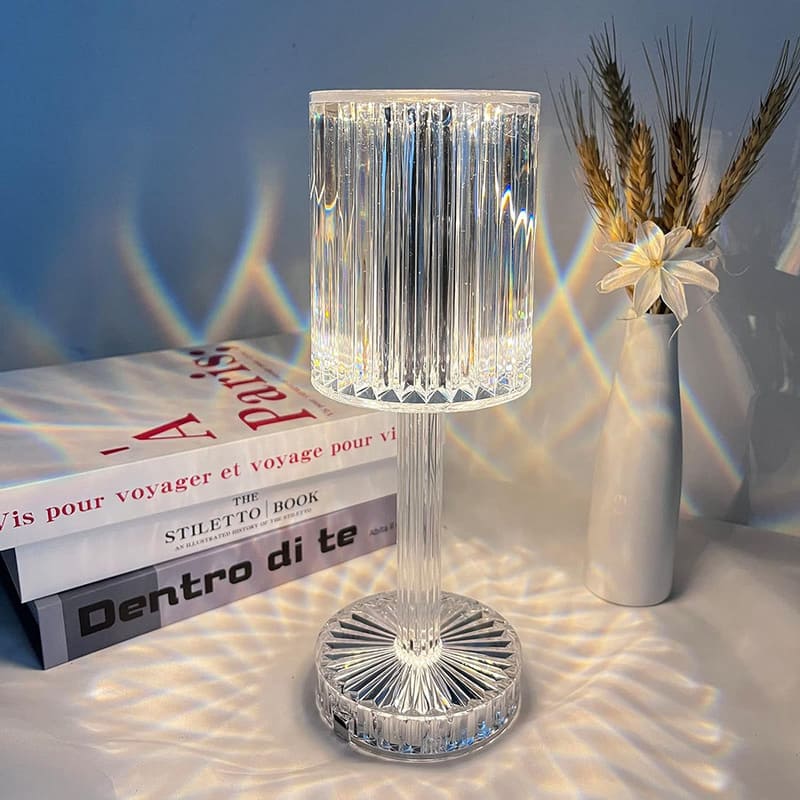 Luminária de Mesa LED Recarregável Sem Fio Cristal Casa & Coza