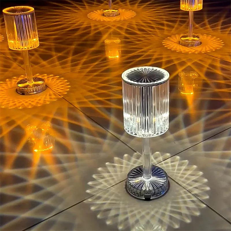 Luminária de Mesa LED Recarregável Sem Fio Cristal Casa & Coza