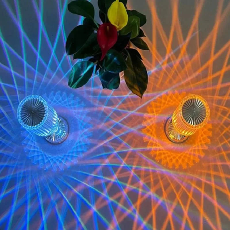 Luminária de Mesa LED Recarregável Sem Fio Cristal Casa & Coza