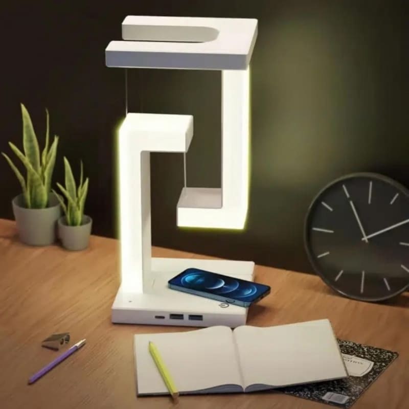 Luminária de Mesa + Carregador Iphone Samsung por Indução Casa & Coza