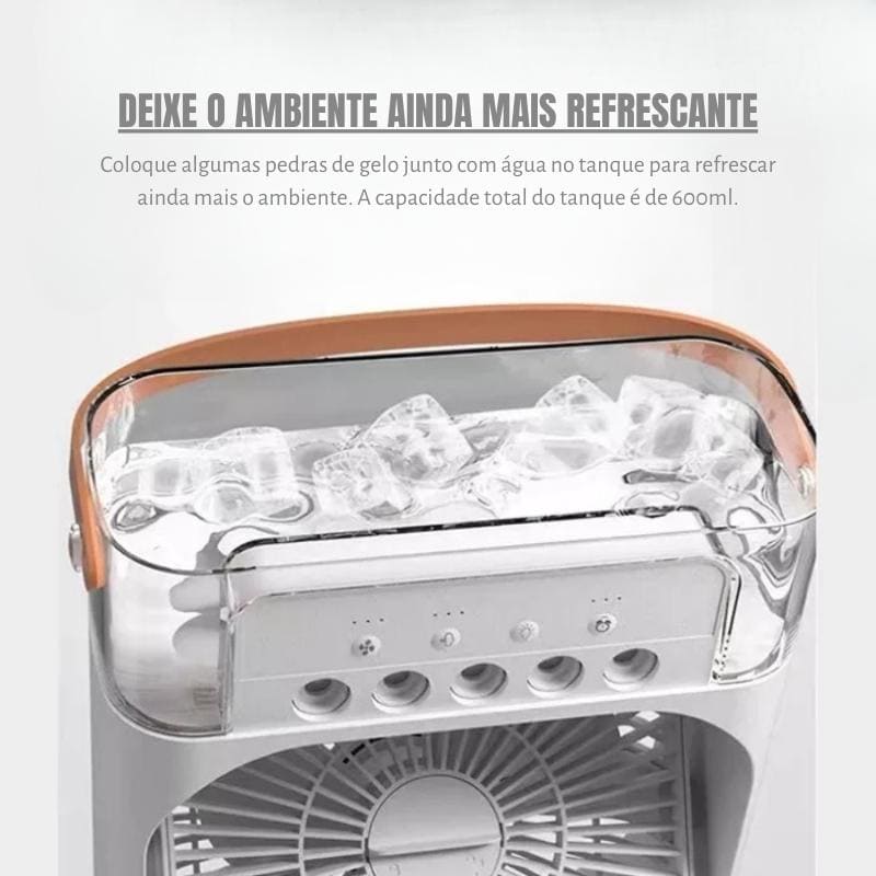Mini Ar Condicionado Ventilador de Mesa Umidificador Casa & Coza