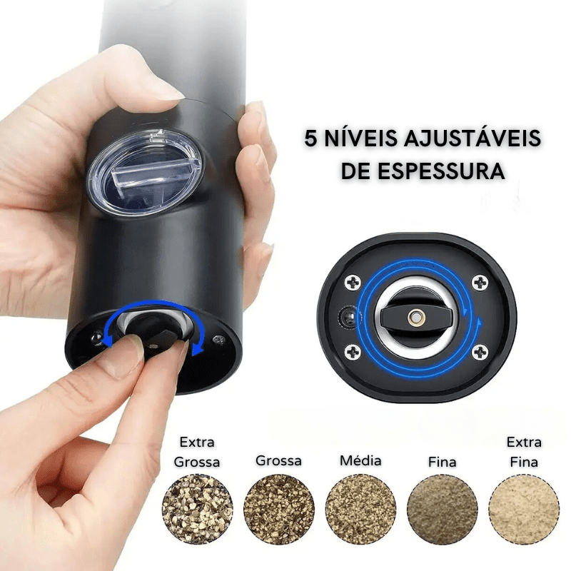 Moedor de Pimenta Temperos Sal Himalaia Elétrico Casa & Coza