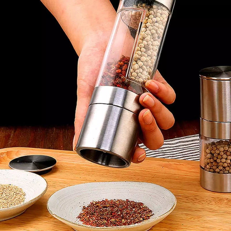 Moedor de Pimenta e Temperos Manual Inox 2 em 1 Casa & Coza