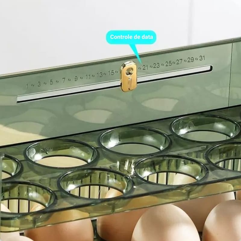 Organizador de Geladeira Porta Ovos 34 Lugares Casa & Coza