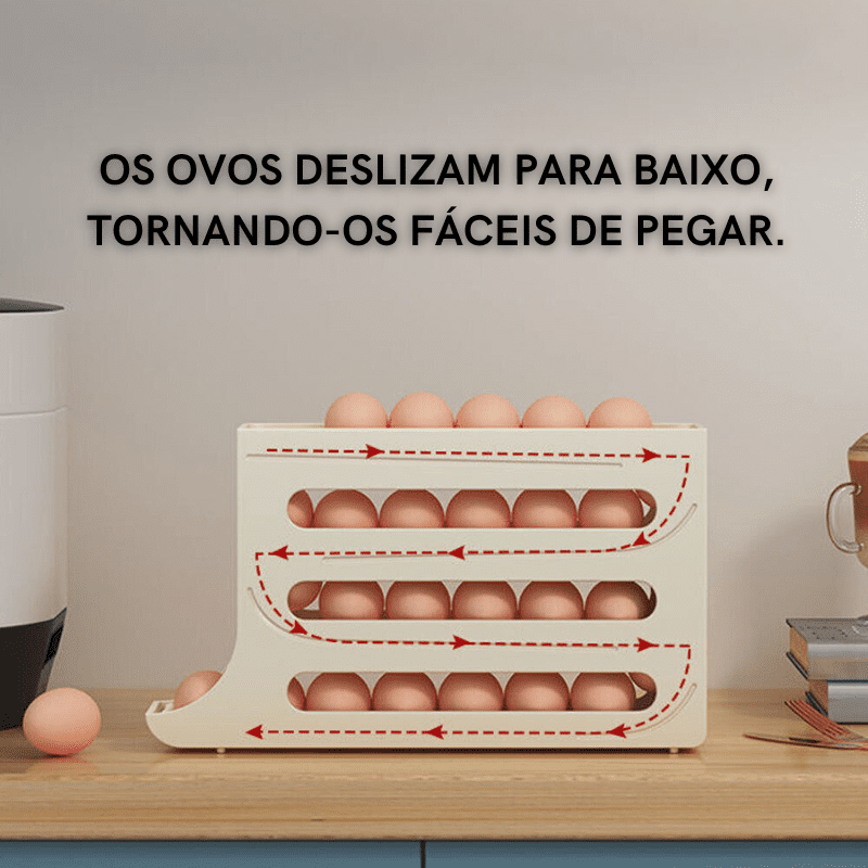 Organizador de Geladeira Porta Ovos Dispenser Casa & Coza