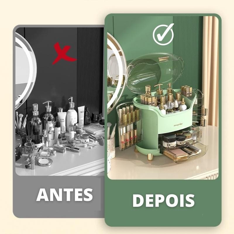 Organizador de Maquiagem e Porta Maquiagem Acrílico Casa & Coza
