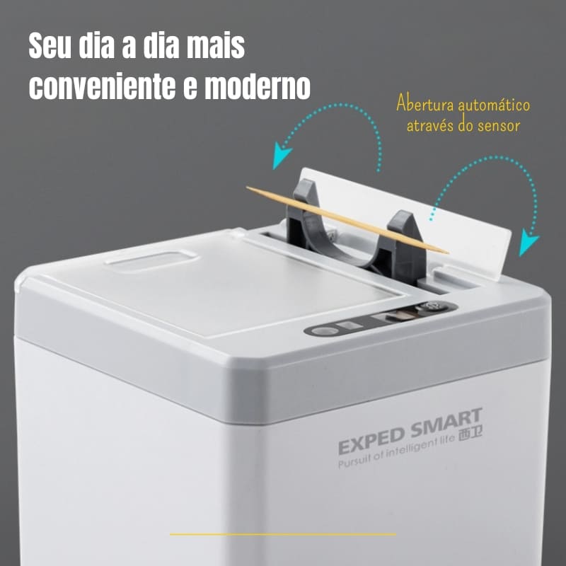Paliteiro Automático com Sensor Porta Palito de Dentes Casa & Coza