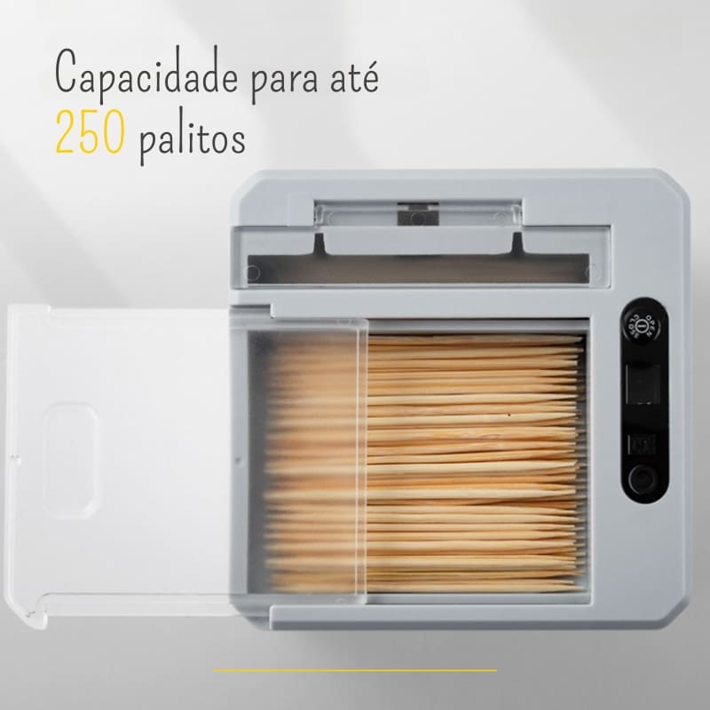 Paliteiro Automático com Sensor Porta Palito de Dentes Casa & Coza